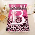 thumbnail image 5 of Manfei Sweet Cheetah Print Queen Sheets,Cute Letter B Print Queen Sheet Sets,Pink,4pcs, 5 of 6