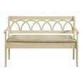 thumbnail image 4 of Pemberly Row Storage Bench in Antique White Frame and Beige Fabric Seat Cushion, 4 of 11