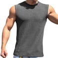 thumbnail image 2 of Camisas de Verano Casuales de los Hombres Cuello Redondo Suéter sin Mangas, Hombro Amplio Patrón de la Serpiente Fitness, 2 of 5