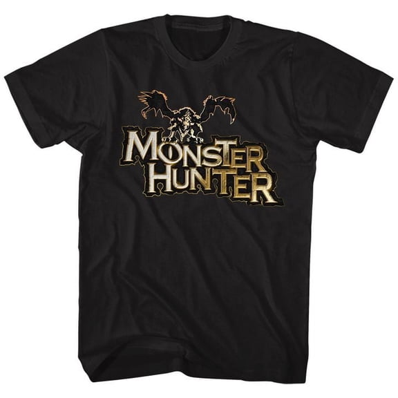 Monster Hunter Logo Black Adult T-Shirt Xlt