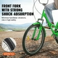 thumbnail image 3 of SKYSHALO Green 20" Folding Tricycle with Carrying Basket, 3 of 10