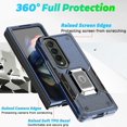 thumbnail image 5 of Funda Super Case para Samsung Z Fold 4, compatible con soporte magnético para coche, protección total de 360°, soporte de anillo, 5 of 5