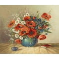 thumbnail image 2 of Pila 17x15 White Modern Wood Framed Museum Art Print Titled - FRESH POPPIES, 2 of 4