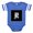 Royal Blue, variant on CafePress - Gothic Initial K - Cute Infant Baby Football Bodysuit