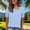 Light Blue, variant on ZGRBOU Womens Summer Polka Dot Tops Short Sleeve Asymmetrical Neck Shirts Casual Fashion Print Loose Fit T Shirt