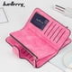 thumbnail image 4 of Cartera de cuero largo con grabado de nombre para mujer, tarjetero clásico de alta calidad, monedero con cremallera, 2022, 4 of 4