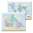 thumbnail image 1 of Universal Map 0762564075 Carte du Canada et du Monde, 1 of 1