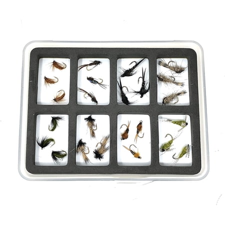 Feeder Creek Fly Fishing Assortment - 24 Flies in 8 Patterns - Nymphs with Fly Box