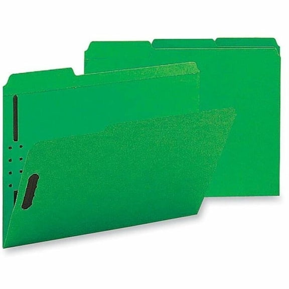 Business Source, BSN17268, Colored Fastener Folders, 50 / Box, Green