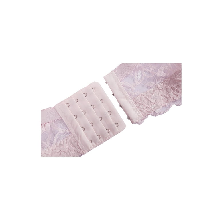 Women Floral Lace Cotton Cup Front Adjustable Straps Plus Size Bra Light  Pink 40/90
