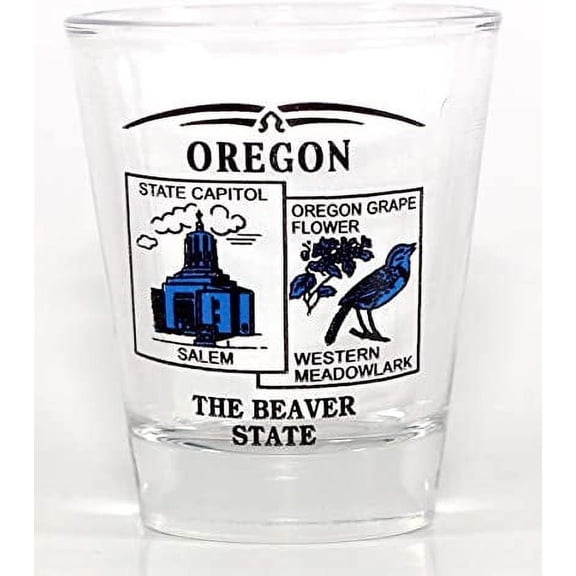 Oregon State Scenery Blue New Shot Glass