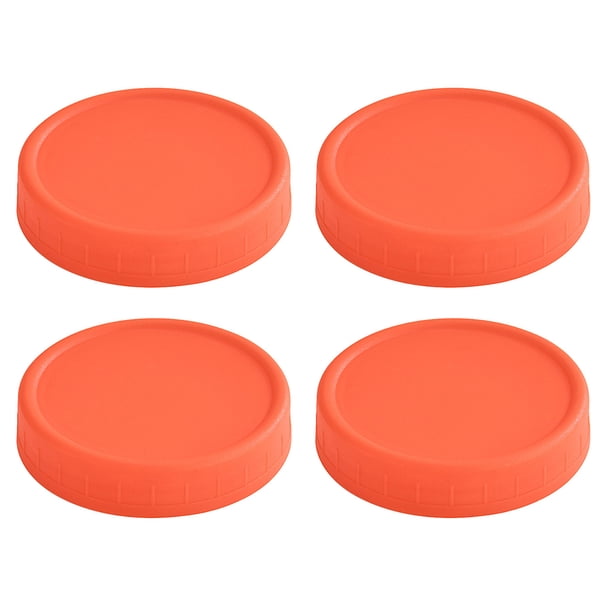 Tapas para tarros Mason de boca ancha de 86 mm, reutilizables, a prueba de fugas, aptas para lavavajillas, de grado alimenticio, con sellado superior, 4 unidades