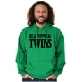 thumbnail image 3 of Funny New Father Real Men Make Twins Men's Big & Tall Graphic Hoodie Brisco Brands 4X, 3 of 3