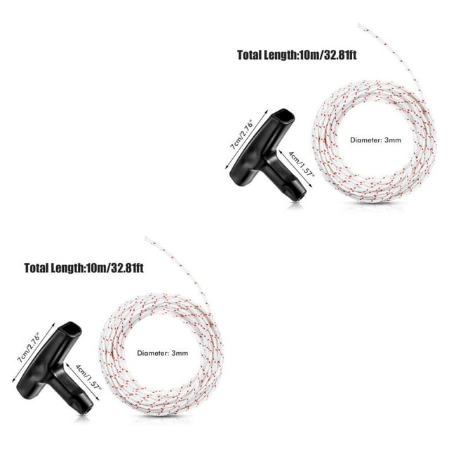 Guardoinrt Starter Handle Handy Installation Lawn Mower Supplies Workmanship Upgraded Fittings Compact Size Engine Parts Pull Cord 7*4*2cm 2Set