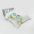thumbnail image 3 of Ambesonne Cartoon Bedding Set 3 Pcs, Ladybugs Flowers, Twin XL, Multicolor, 3 of 3