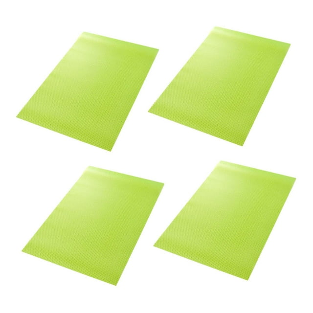 simhoa 4 Pieces Refrigerator Mats Refrigerator Bin Liners for Drawers Pantry Closet green