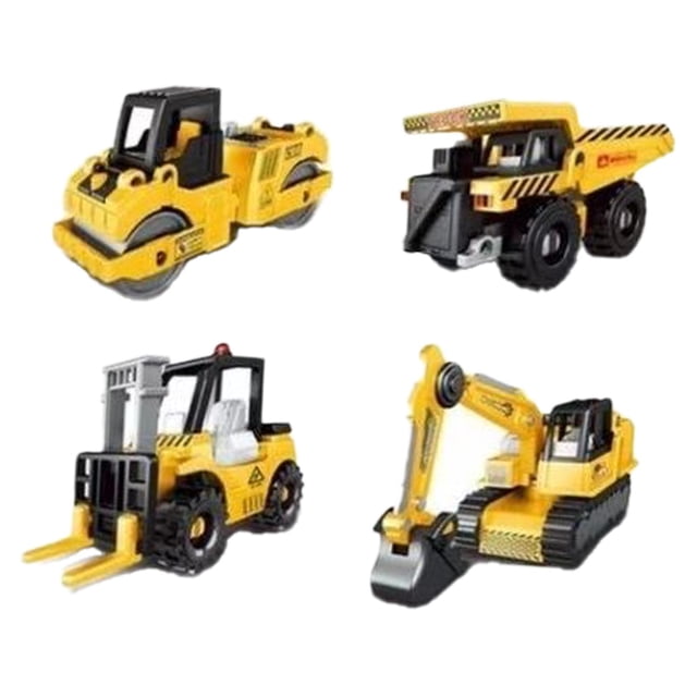 Xuanheng 4 Pieces 4D Construction Vehicle Models Table Decoration Children Dump Truck