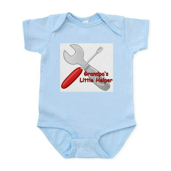 CafePress - Grandpa's Little Helper Infant Bodysuit - Baby Light Bodysuit, Size Newborn - 24 Months