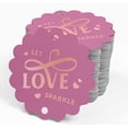 thumbnail image 4 of Inkdotpot Rose Gold Foil Paper Hang Tags Let Love Sparkle Wedding Favor Tags 100 Pieces, 4 of 7