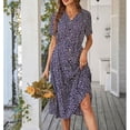 thumbnail image 3 of Vestido de mujer con escote en V profundo, vestido de verano para mujer con escote en V profundo, vestido de verano para mujer con escote en V, vestido informal para mujer, diseño exquisito, 3 of 6