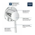 thumbnail image 2 of Grohe 29104001 Concetto 2-Way Shower Diverter Trim, Chrome, 2 of 6