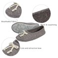 thumbnail image 3 of Women's Satin Ballerina Yoga Slipper with Bow, Deep Gray, 8-8.5, 3 of 8