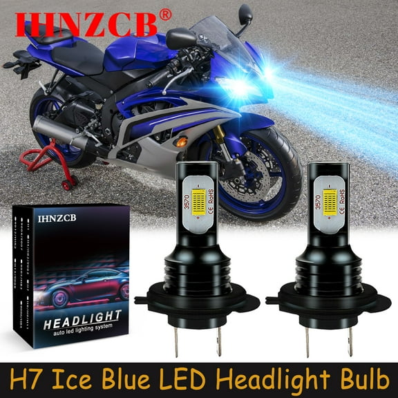 IHNZCB for Yamaha YZF-R6 R6S 2003-2016 H7 Blue Headlight Lights Bulbs