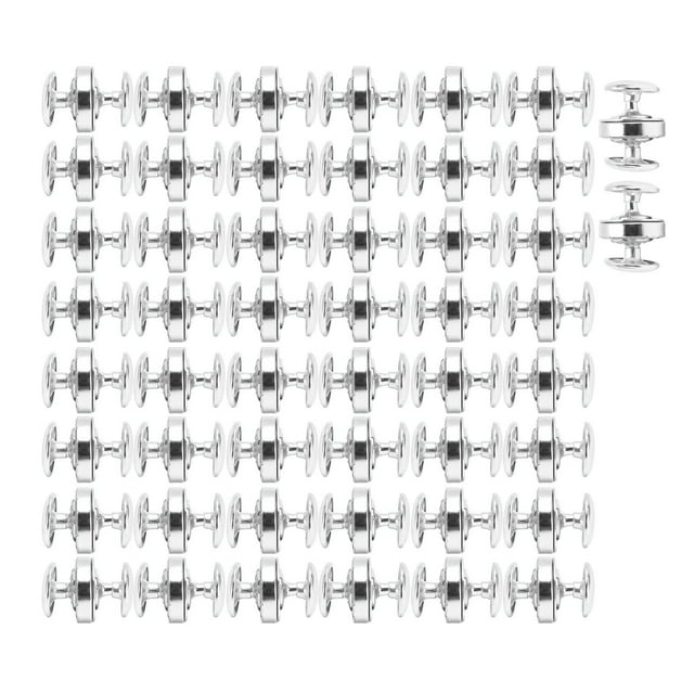 50 Set Sewing Buttons, Alloy Bag Clasps Fastener Clasps Purse Fasteners Bag Button Clasps Hardware Closures Fastener For Handbag Clothes Sewing 14x4mm