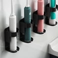 thumbnail image 3 of Soporte de Cepillo de Dientes EléCtrico de 2 Uds, Organizador de Almacenamiento de Cepillo de Dientes de Montaje en Pared Negro de Metal Adhesivo para BañO, 3 of 5
