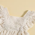 thumbnail image 4 of Bébé bébé Fille Dentelle Robe Florale Broderie Sans Manches A-Ligne Princesse Robes, 4 of 9