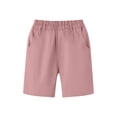 thumbnail image 5 of HAOTAGS Boys Uniform Shorts (5-15) Elastic Waist School Shorts with Pockets Hot Pink Size 7-8 Years, 5 of 9