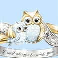 thumbnail image 2 of Bagues Alphabet pour Femmes Mode à Ouverture Ajustable Couple Bagues Lettre Initiale Incrustée de Cristal Bijoux 5, 2 of 4