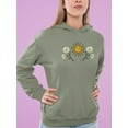 thumbnail image 2 of Daisies, Sun And Moon Art Hoodie Women -Image by Shutterstock, Female Large, 2 of 4