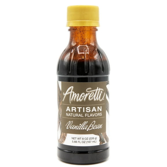 Amoretti - Natural Vanilla Bean Artisan Flavor Paste - 8 oz - Perfect For Pastry, Savory, Brewing, and more, Preservative Free, Gluten Free, Kosher Pareve, No Artificial Sweeteners