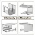 thumbnail image 7 of NIFFGAFF Silver Adhesive Toilet Paper Holder with Phone Shelf, Wall Mounted Toilet Paper Roll Holder, Rustproof No Nail Toilet Roll Holder with Shelf, Toilet Tissue Holder, 7 of 7
