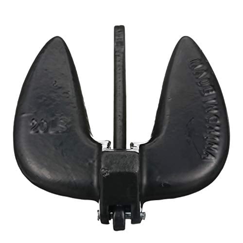 Attwood 9935B1 Solid Cast Iron 20-Pound Navy Anchor Black PVC Coated