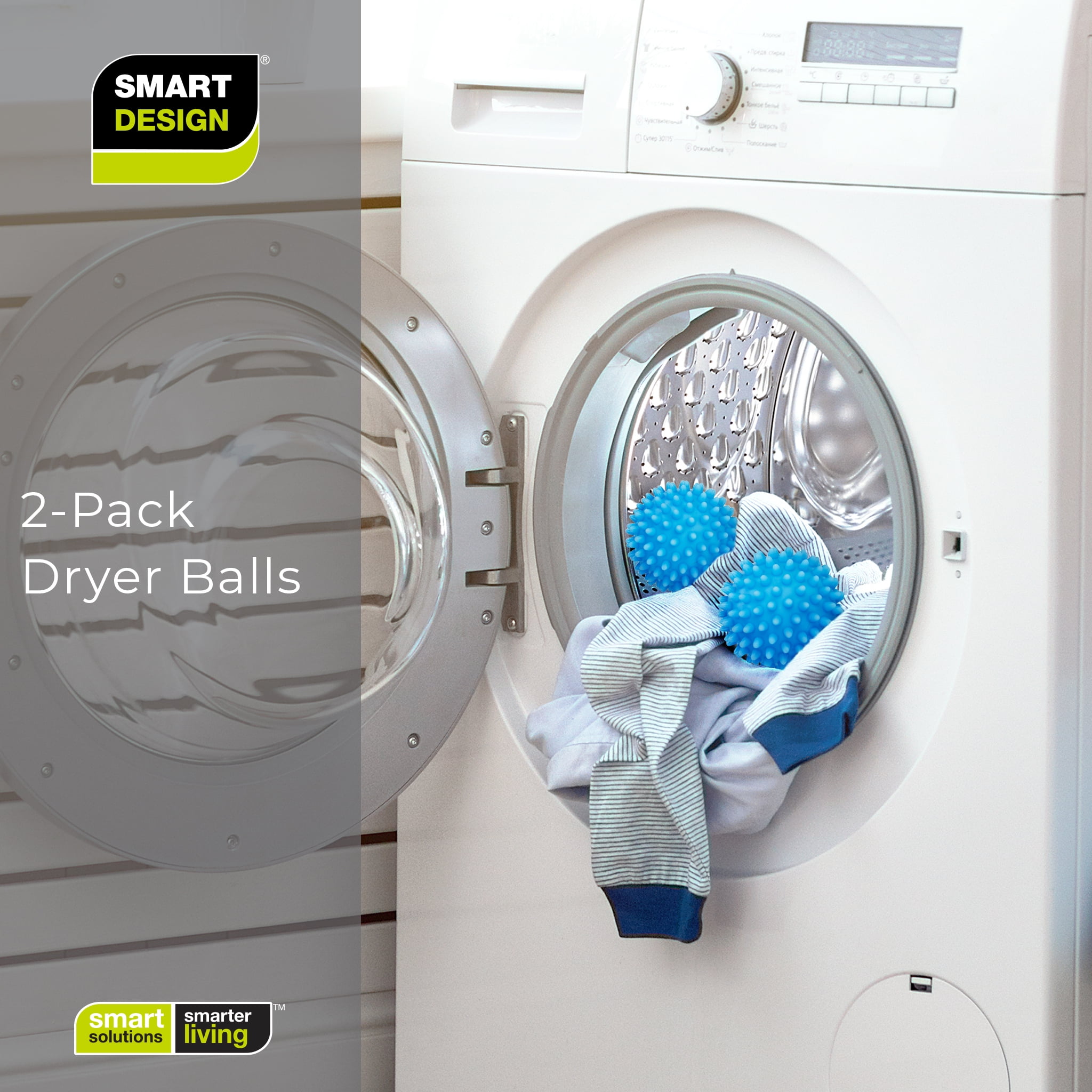 Smart Design Plastic Dryer Balls with Spikes - Set of 2 - Fabric