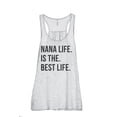 thumbnail image 1 of Nana Life Is The Best Life Women's Fashion Sleeveless Flowy Racerback Workout Yoga Tank Top Sport Grey 2X-Large, 1 of 3