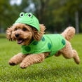 thumbnail image 5 of Frog Style Dog Raincoat with Hood and Leash Opening,Waterproof Reflective Pet Rain Jacket,Adjustable Lightweight Puppy Rain Gear,Green, 5 of 6
