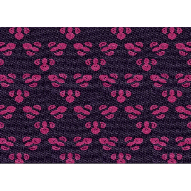 Ahgly Company Machine Washable Indoor Rectangle Transitional Dark Magenta Purple Area Rugs, 8' x 12'