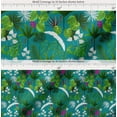 thumbnail image 2 of Soimoi Cotton Voile Fabric Orchid,Palm & Monstera Tropical Print Fabric by The Yard 42 Inch Wide, 2 of 7