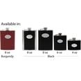 thumbnail image 5 of Black Leather 6oz Stainless Steel Flask w/Funnel GM3811, 5 of 5