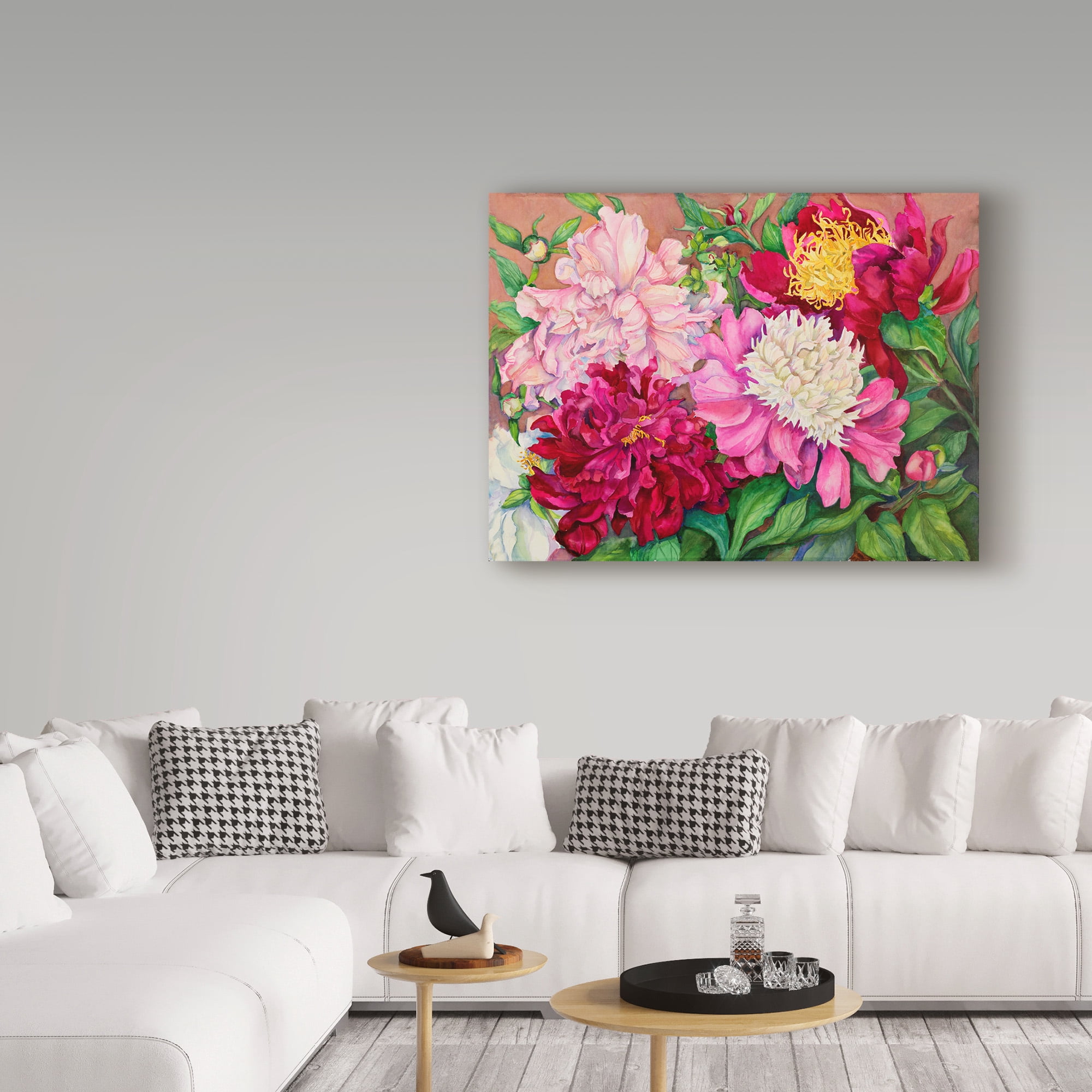 Trademark Fine Art 'Cheryls Peony Garden' Canvas Art by Joanne Porter