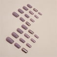thumbnail image 4 of Fofosbeauty 24pcs Press on False Nails Tips, Square Fake Acrylic Nails, Purple Aurora, 4 of 10
