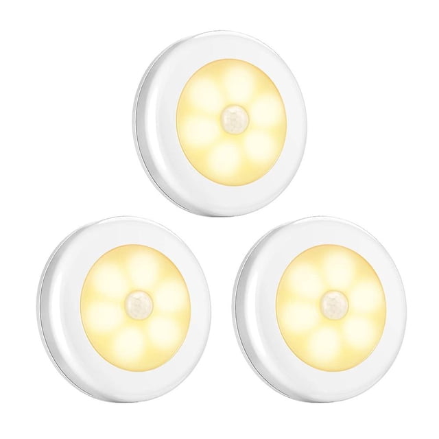 3 piezas de un juego de luces con sensor de movimiento, luces de noche LED con pilas Sincero Hogar