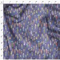thumbnail image 4 of Soimoi Purple Georgette Viscose Fabric Crowd Theme Human Figure Decor Fabric Printed Yard 42 Inch Wide, 4 of 5