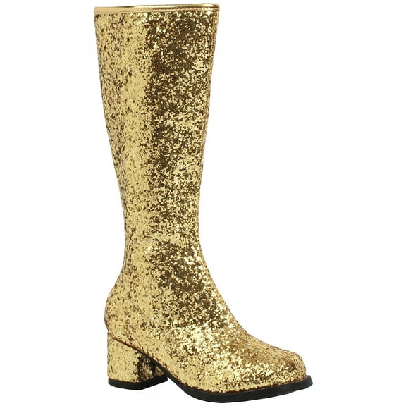 Childrens Glitter Gogo Boot Kids Shoes Red - X-Large