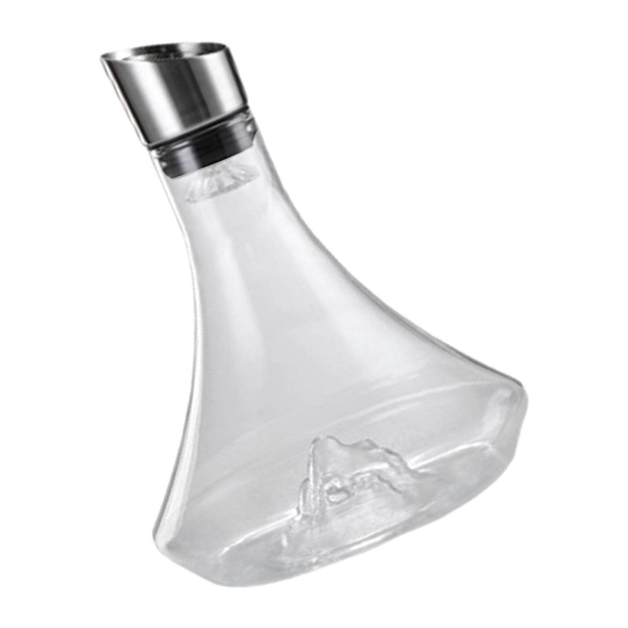 Carafe à Whisky Tête de Loup, Bouteille de Liqueur en Verre à Crête avec Couvercle en Métal, Cadeau Décoratif Noble pour les Passionnés de Bourbon et de Scotch, Joint Hermétique, Vase Polyvalent
