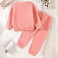 thumbnail image 5 of TOWED22 Kids Toddler Girl Fall Winter Outfits 2pcs Long Sleeve Soft Top and Pants Set Cute Print Clothes Clothing Set(Pink,5-6 Y), 5 of 8