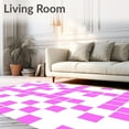 thumbnail image 2 of ODIKA 6x6 Machine Washable Non-Slip Area Rug, Interlocking Tile Contemporary Checkerboard Floor Art Ultra Soft Rug, None, 535822, 2 of 7